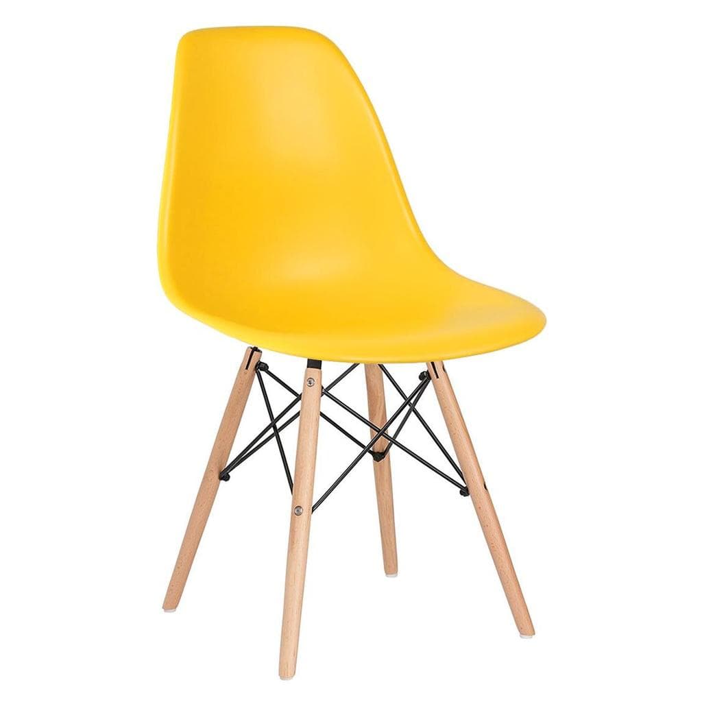Cadeira Laráz Eames Eiffel DSW Polipropileno - Amarelo