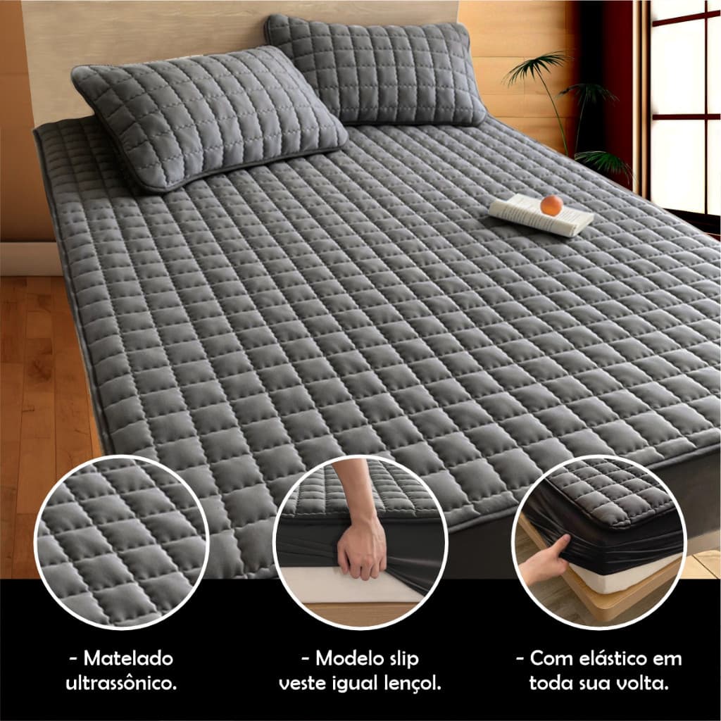 Capa De Colchão Impermeável Matelado Com Elástico