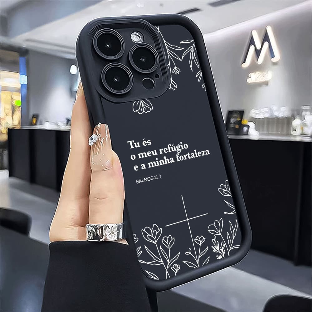Capinha Padrão Biblical Para POCO X7 X5 X6 X3 M3 M4 F3 F5 Pro 5G Xiaomi 14 Silicone Anti-impacto Macio Resistente A Qued