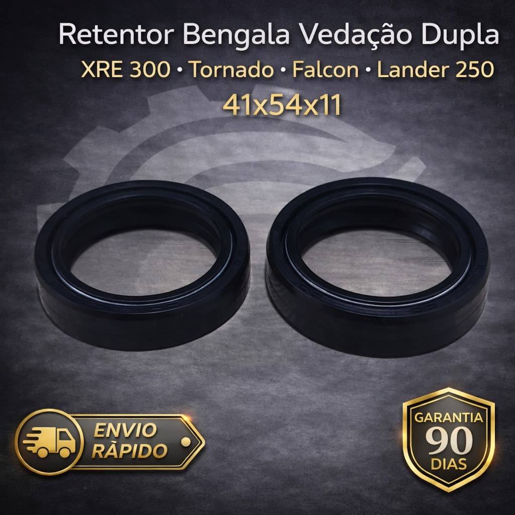 Par Retentor Bengala Vedação Dupla XRE 300 Tornado Falcon Lander 250 41x54x11