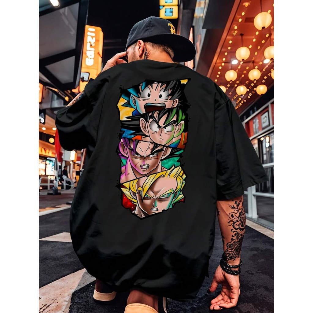 BR.halo camiseta unissex streetwear dragon ball com estampa de goku gohan e trunks novo