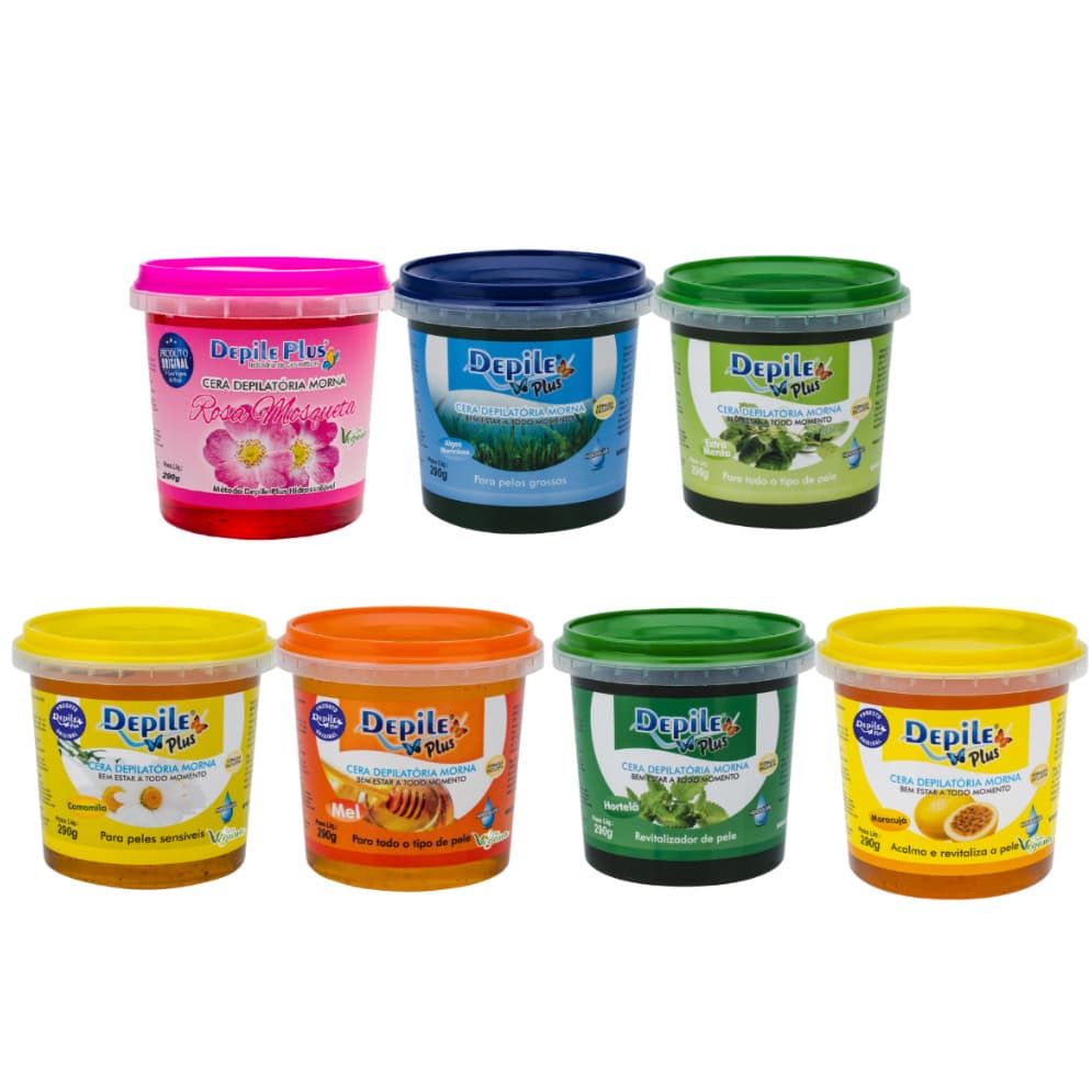 Cera Depilatória Íntima e Corporal Hidrossolúvel Vegana Depile Plus Profissional 290g