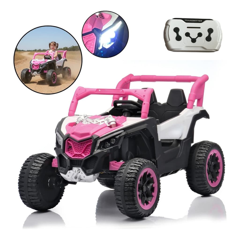 Mini Quadriciclo Elétrico Infantil 12v Rosa Com Luz E Musica