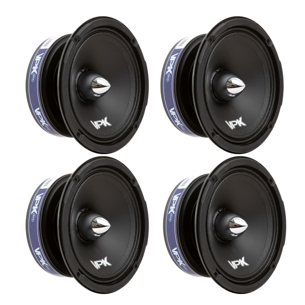 Kit com 4 Alto Falante 6 Polegadas QVS 600w Rms 4 Ohms Mid Bass Porta de carro 6-34VPK Som Automotivo