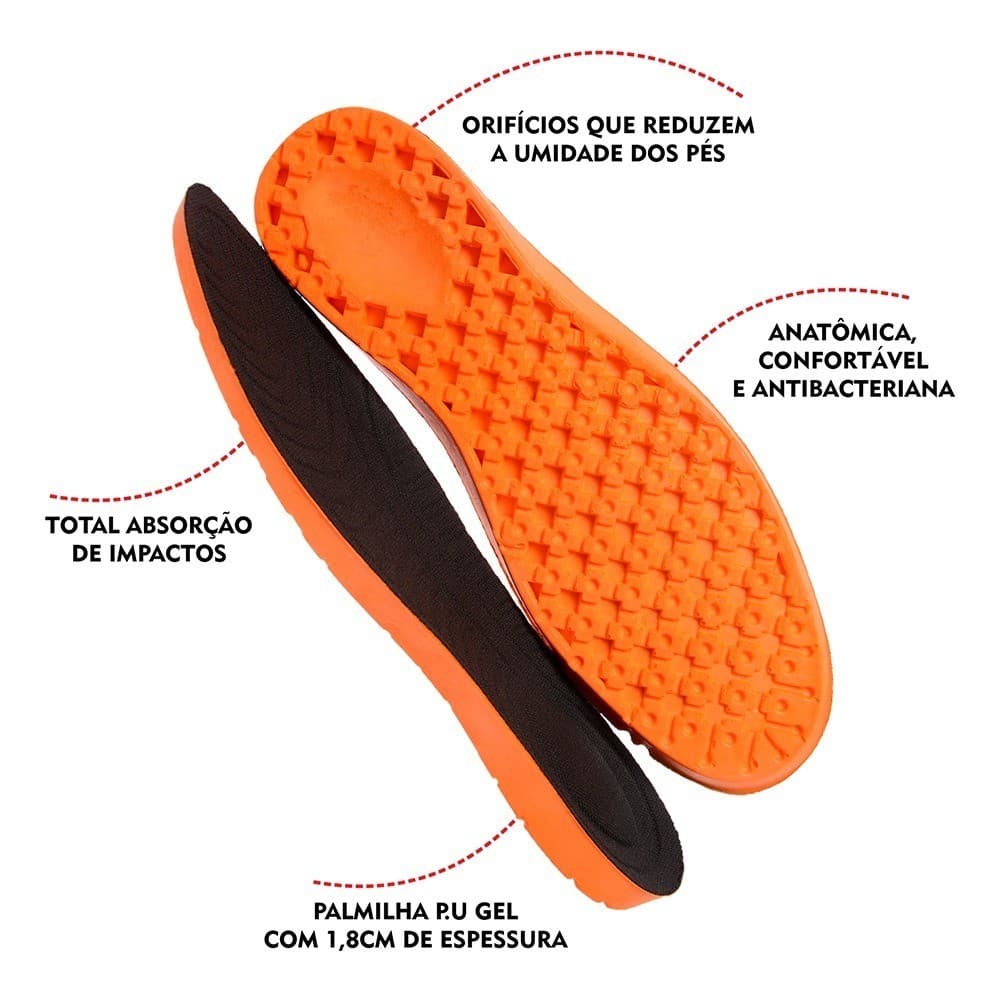 Palmilha de Gel P.u Anatômica Ortopédica Anti Stress Macia Confortável Para Quem Trabalha em Pé