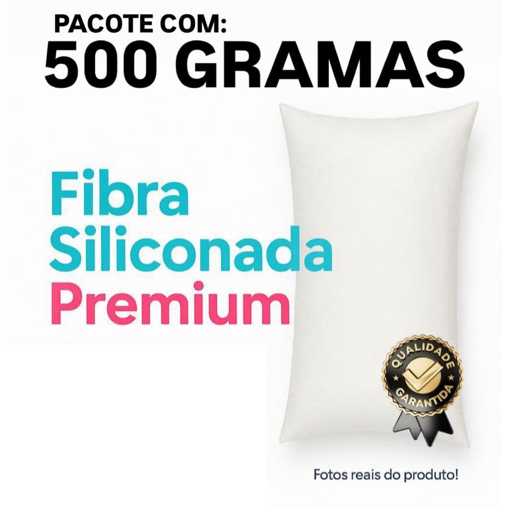 500 Gramas Fibra Siliconada antialergica para Almofadas Pelúcia sofá Artesanato enchimento kit