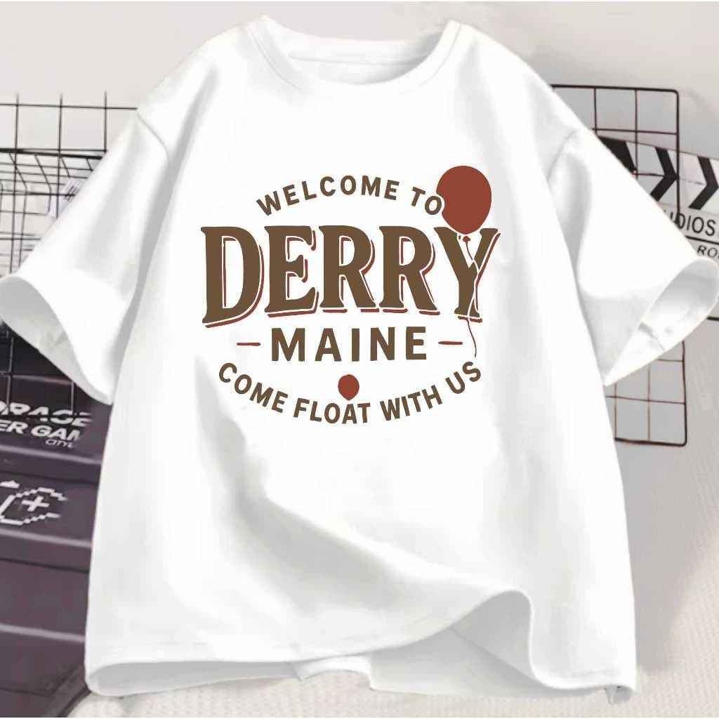 Camiseta Pennywise IT A Coisa Welcome to Derry Estilo Horror Unissex Algodão Plus Size