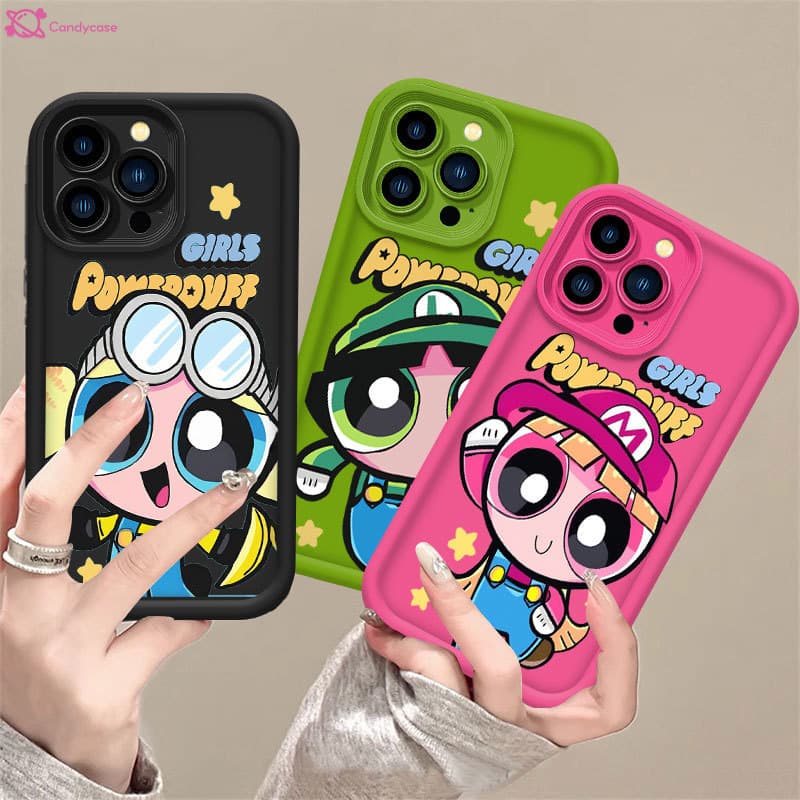 Capa Para Redmi Note 14 Pro 13 12 11 10 9 8 14C 13C 12C 10C 9A A5 A3 A2 A1 SoftCase Suspensórios Meninas Superpoderosas