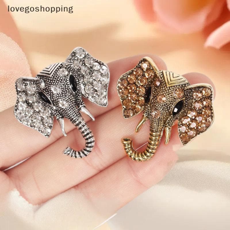 [lovego] Broches De Elefante De Liga De Animal Personalizados Retrô Para Roupas Femininas Casaco Joias Acessórios Presen
