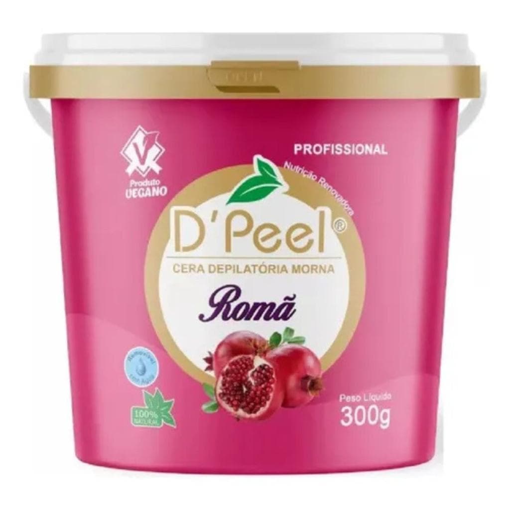 D´Peel - Cera Depilatória Profissional Morna 300g - Romã - Reds