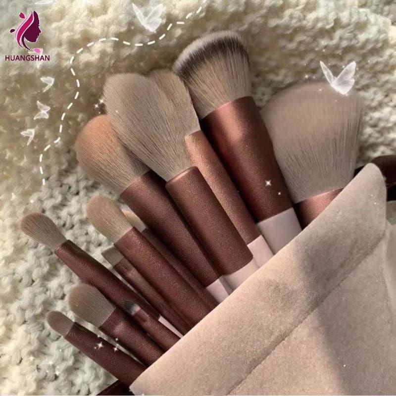 Conjunto De Pincéis De Maquiagem Profissional De 13 Unidades Super Macia Para Os Olhos Acessível Portátil Promoçao