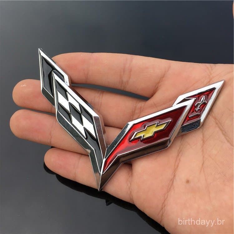Adesivo de Carro F1 Corvette Adequado para Chevrolet Cruze Malibu Adesivo de Metal Modificado Logotipo de C