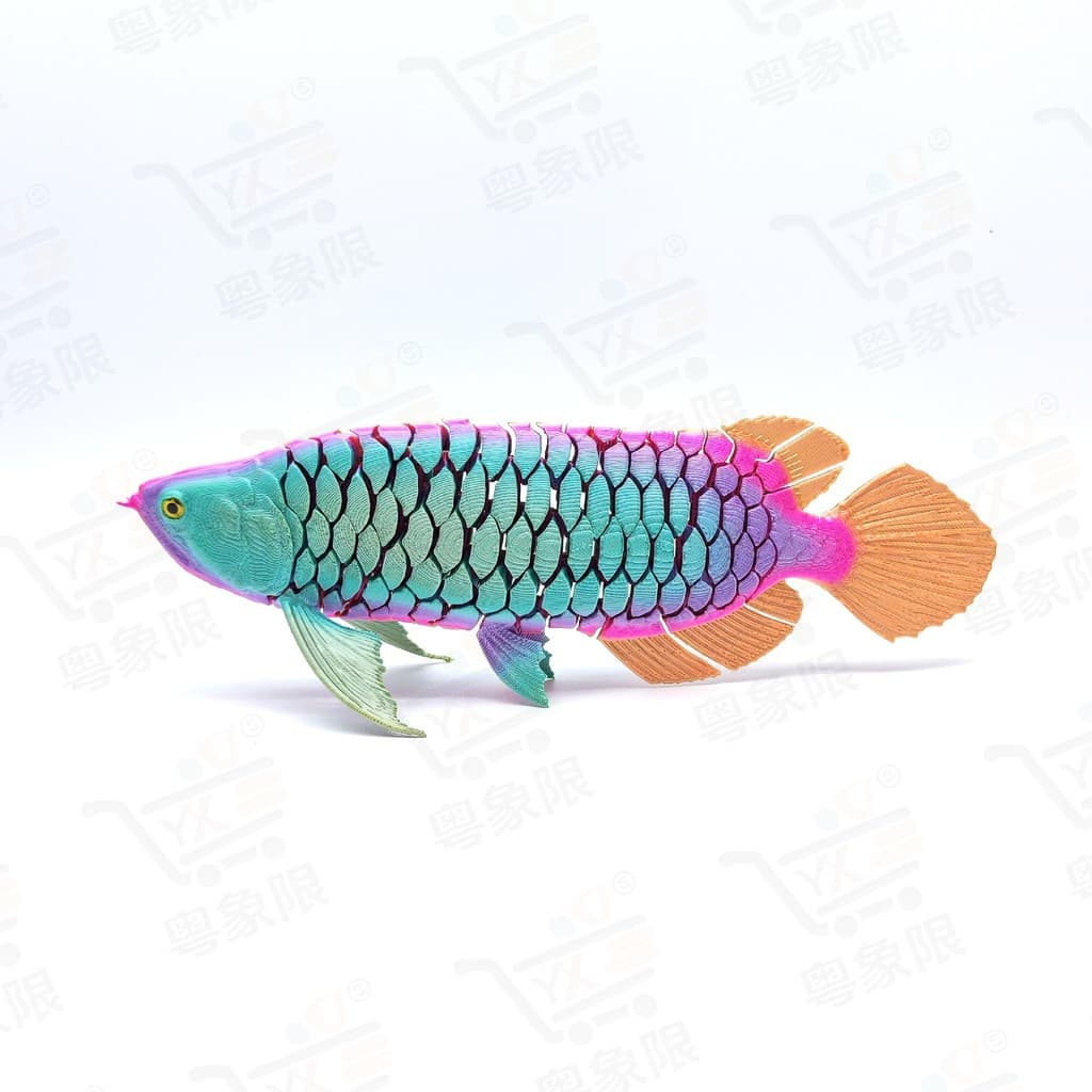 Modelo de Simulação de Arowana Impresso em 3D, Barbatanas Removíveis, Várias Cores Disponíveis, Decoração Criativa de Al