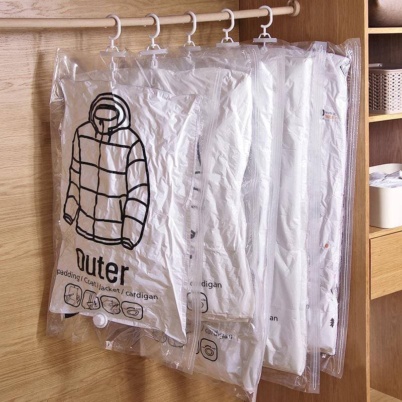 Saco de armazenamento de jaqueta pendurado saco de compressão a vácuo roupas penduradas guarda-roupa dedicado roupas pen
