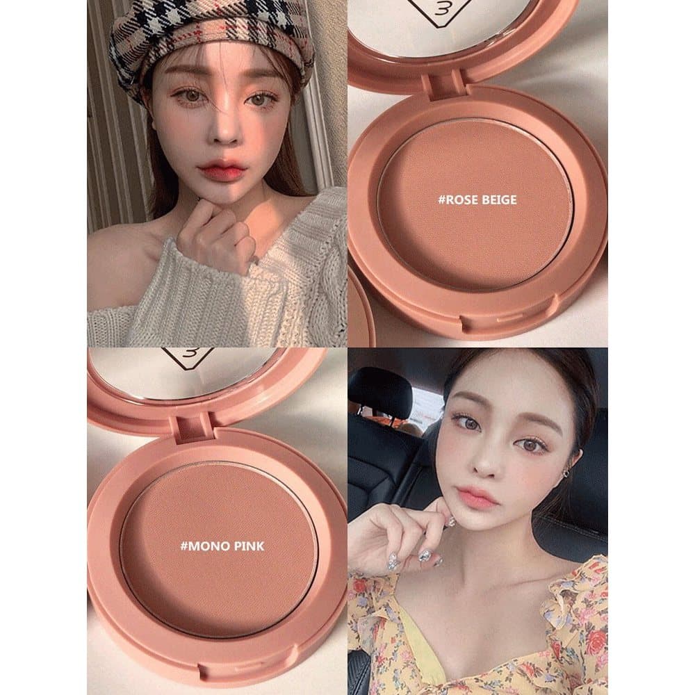 3ce Blush monocromático líquido feminino nude pêssego nude maquiagem pêssego rosebeige tabaco em pó cidade malva