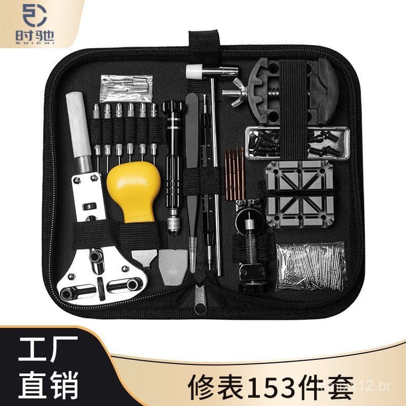Kit de Ferramentas para Reparação de Relógios, Conjunto de 153 Peças para Reparação de Relógios, Substituição de Bateria