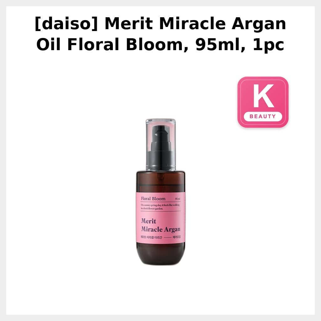 [daiso] Óleo De Argan Milagroso Mérito Flor Floral , 95ml , 1 Unidade/Coreano/Aroma/100 % Genuíno Por kglowbox