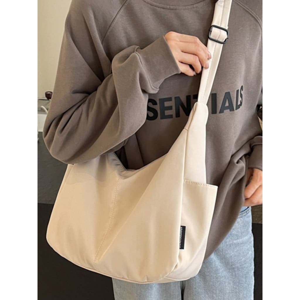 Bolsa de grande capacidade feminina mensageiro estilo japonês ins bolsa de ombro Casual All-Match Commuter estudantes un