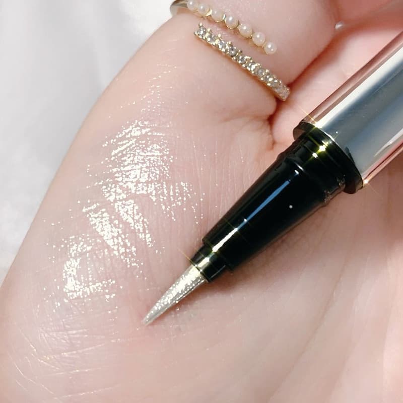 Caneta de bicho-da-seda deitado feminino perolado brilho delineador líquido perolado à prova d'água sem manchas para os