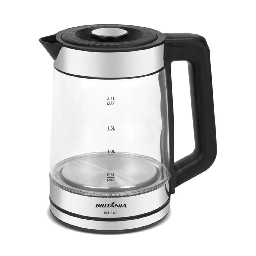 Chaleira Elétrica Britânia 2,1L de Vidro com Luz LED - 110V