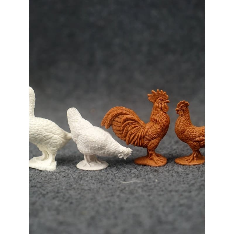 FA1 Simulação Animal Modelo Branco Aves Animal Modelo Estático Cena Combinando Colorir Brinquedos Infantis