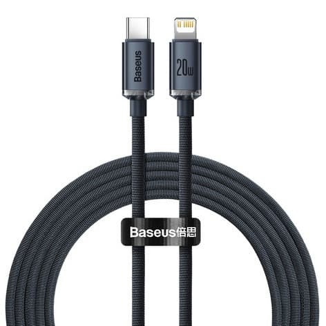 Cabo Tipo C para Lightning Baseus 20W PD iPhone 11 12 13 14 2 Metros
