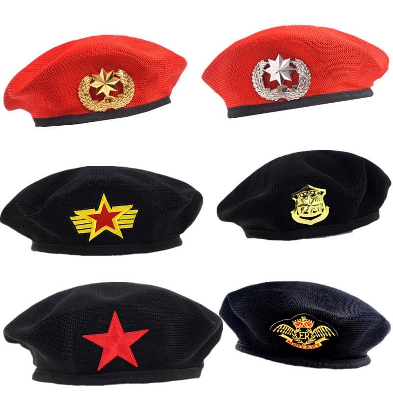 Novo Chapéu De Dança De Marinheiro Outono E Inverno Palco Desempenho De Quadrada Boina De Segurança Do Tambor Exército