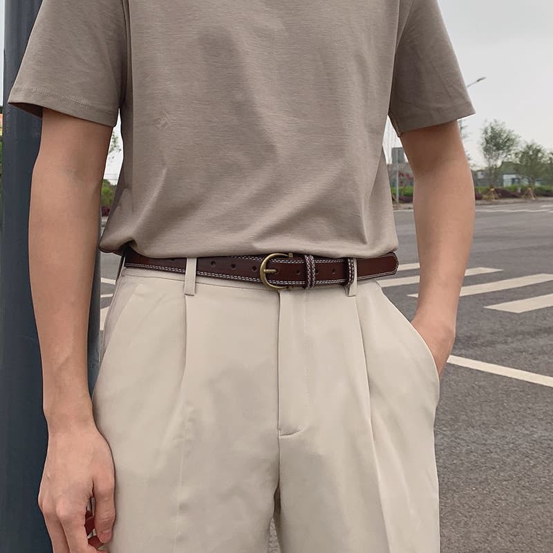 Cinto masculino jovens All-Match na moda ins Retro meninos calças cinto High-End cinto masculino 2026 novo estilo