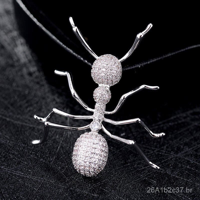 Broche elegante de zircônia em estilo coreano para mulheres, broche estiloso para ternos, alfinete simples para cardigã,