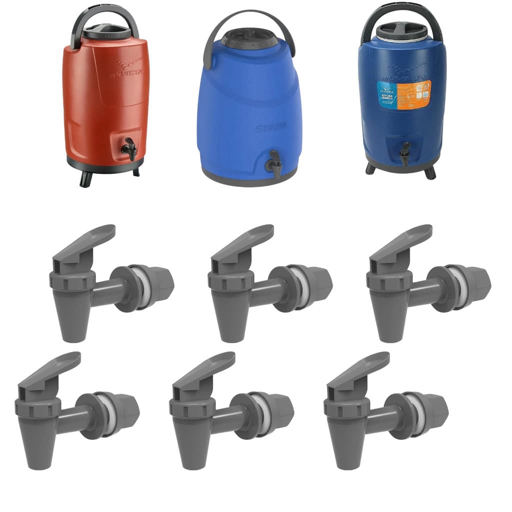 Kit 6 Torneira Para Botijão, Garrafão Térmico Invicta