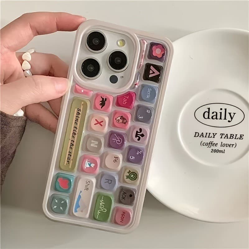 Fosca Fnti-impressão Digital Capa Capinha Para iPhone 16 15 14 Plus 13 12 11 17 Air Pro Max Teclado