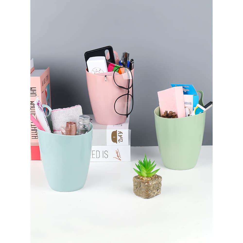 Lixeira de mesa montada na parede, mesa de escritório, dormitório estudantil, quarto, Mini caixa de armazenamento de art