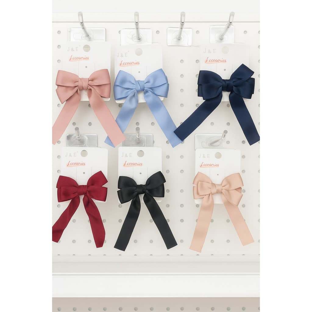 Grampo Laço de Cabelo de Fita de Cetim Presilha para Femenino Perfeito Elegante e Sofisticada J&E