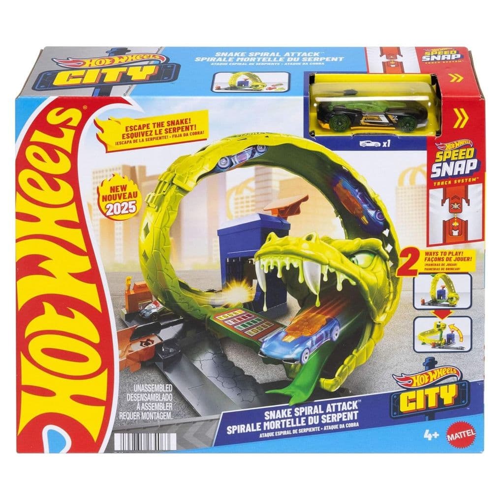 Pista Espiral de Ataque da Cobra + Carrinho - Hot Wheels City - Mattel