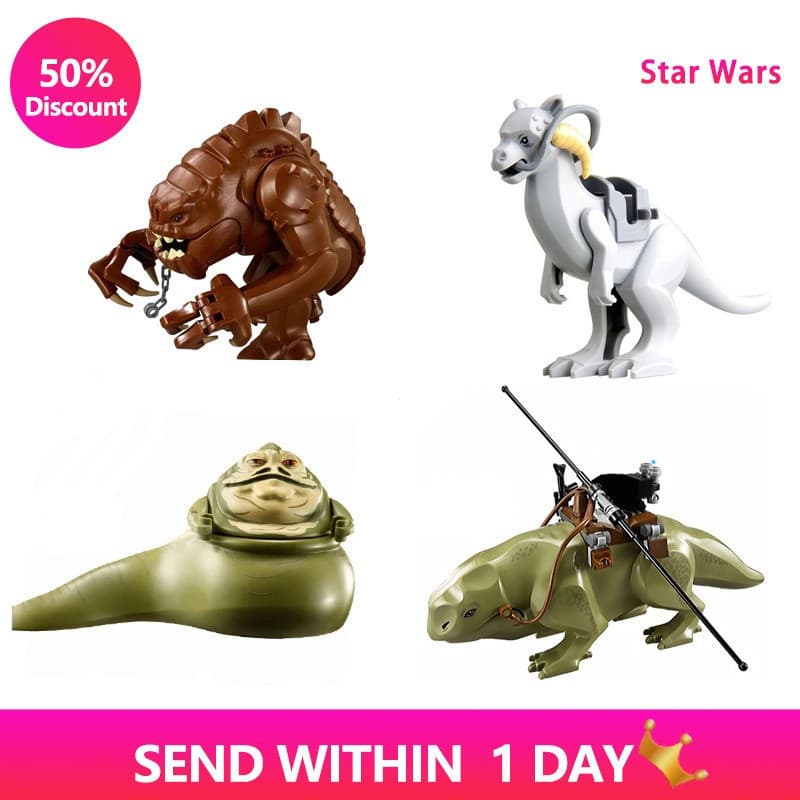 Compatível Com Lego Minifigura Vintage Star Wars Rancor Tauntaun Dewback Jabba Batman Crocodilo Killer Blocos De Constru