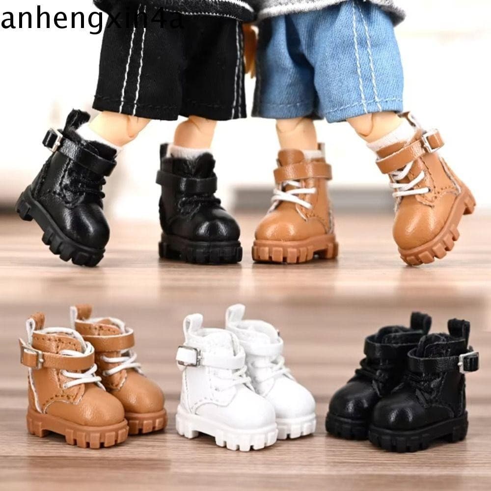 Botas De Couro Para Boneca ANHENGXIN , Sapatos Ob11 Brincar De Fingir , Roupa Fofa Casuais Obitsu 11 De
