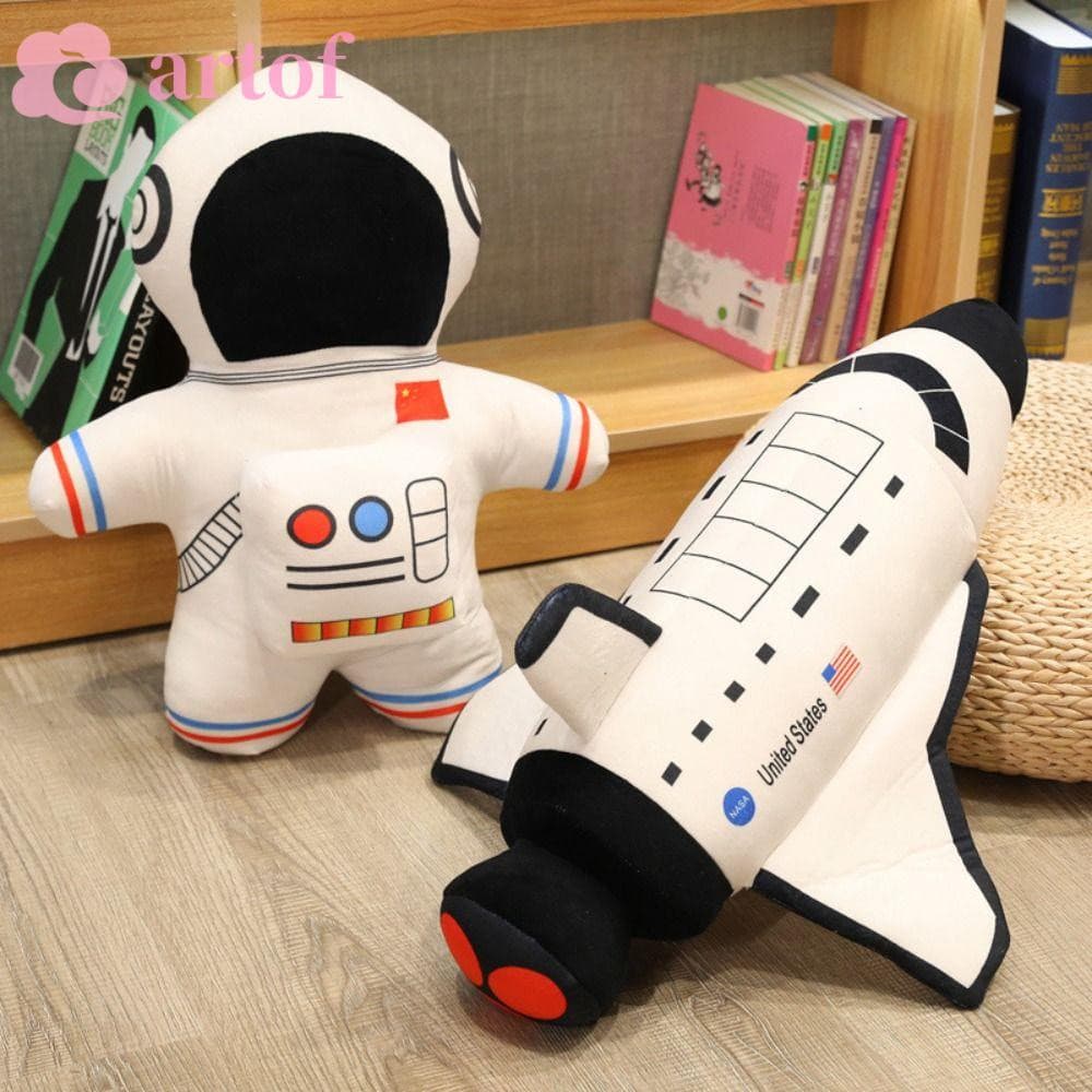 Brinquedo de Pelúcia Astronauta Simulação Almofada Infantil Simulação Aniversário Boneca Macia Foguete Espacial XZPT