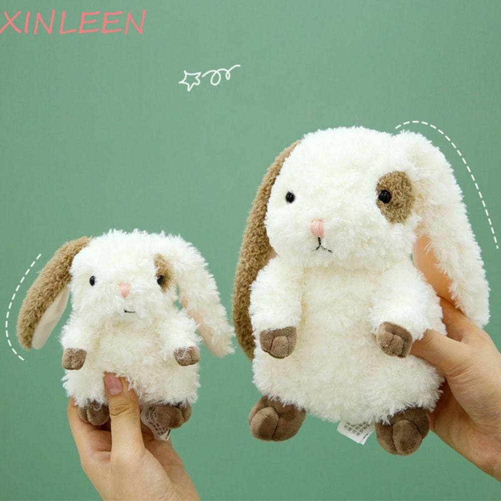 XINLEEN Brinquedo De Pelúcia De Coelho Com Orelhas Longas , Macio De Algodão PP , Boneca Sentado De Desenho Animado Fofo