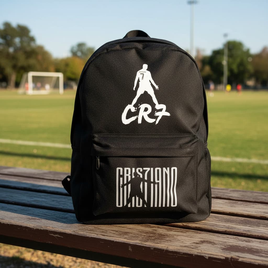 Mochila Escolar Esportivo Futebol Jogador Cristiano Ronaldo