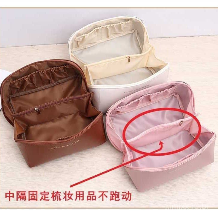 Bolsa de maquiagem tipo acordeão no atacado, bolsa de armazenamento portátil de grande capacidade, bolsa de viagem para