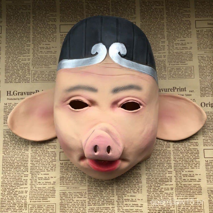 Máscara de látex para cosplay de Bajie, o Porco, de Viagem ao Oeste, Tang Sanzang e seus discípulos, máscara de cabeça d