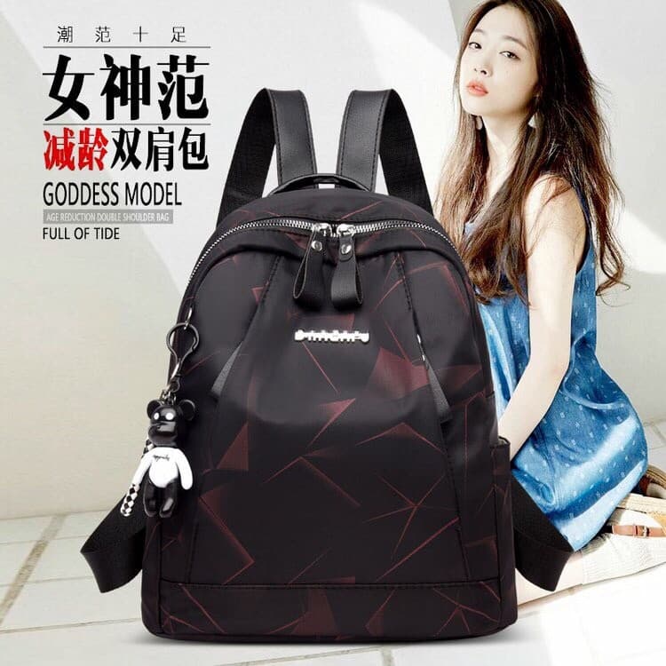 Mochila feminina versão coreana estilo Preppy 2022 novo estilo elegante All-Match Oxford pano bolsa de lona influenciado