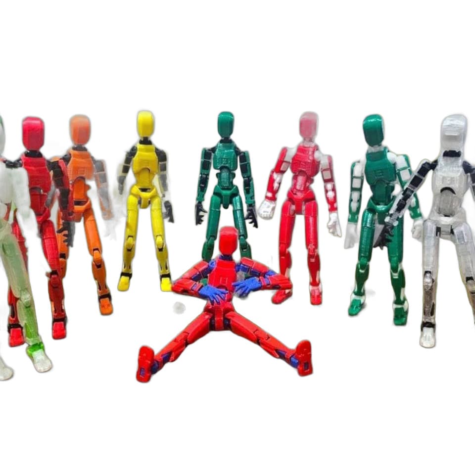 Kit 03 Bonecos Robo 100% Articulado Dummy 13 Figura de Ação Brinquedo Manequim Presente Infantil 14cm DESMONTADO
