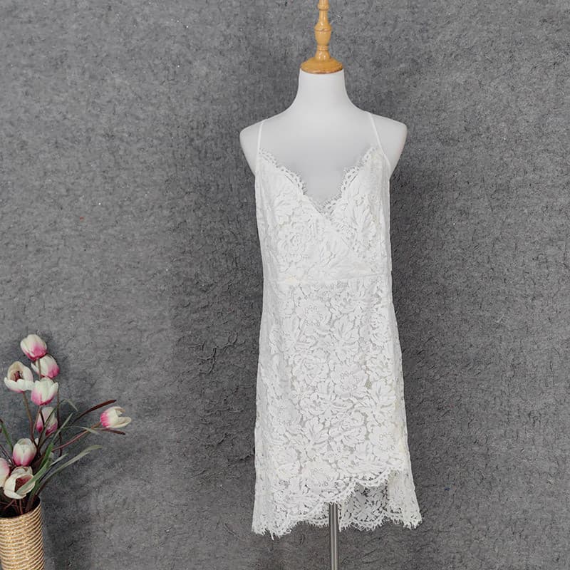 Fat mm renda branca vestido curto Casual simples todos os dias mais magro olhar All-Match vestido de tamanho grande saia