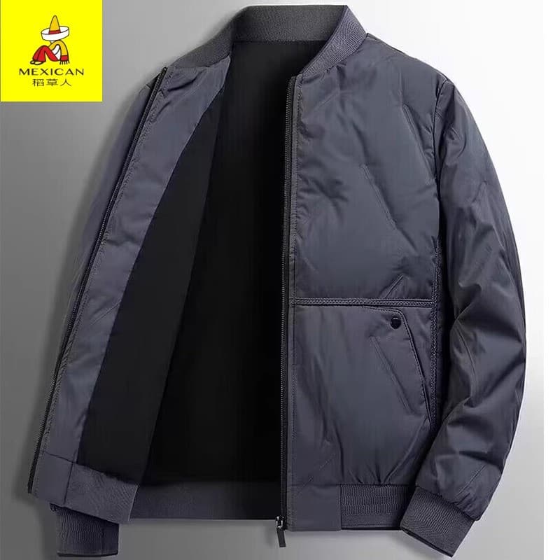 Espantalho novo estilo jaqueta masculina engrossado e quente curto outono inverno solto gola alta Casual jaqueta acolcho