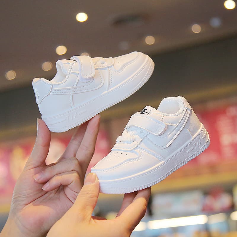 Crianças sapatos infantis 2023 primavera outono estilo sapatos esportivos das mulheres dos homens pequenos sapatos branc