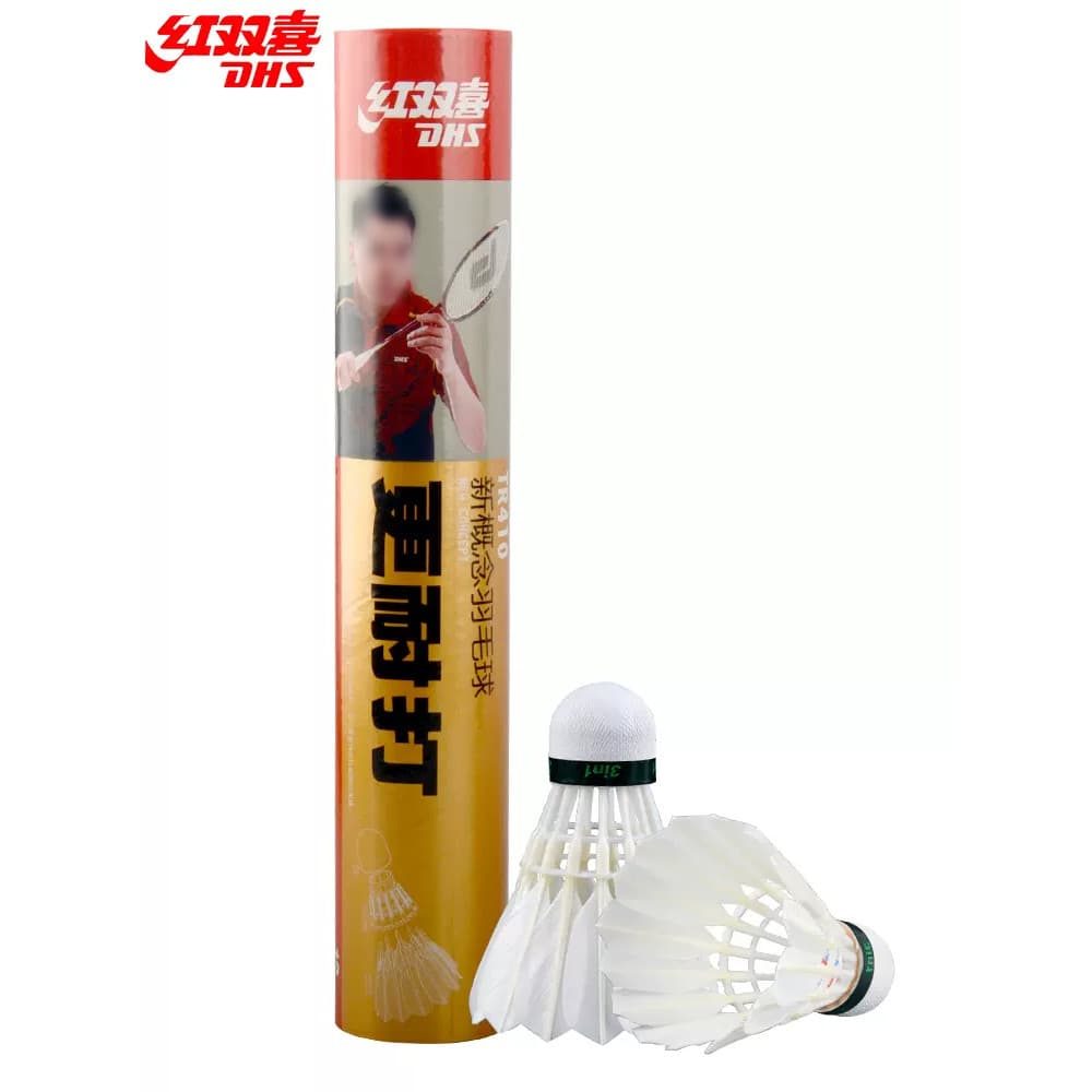 Dupla felicidade Badminton treinamento competição bola cortiça cabeça estável Play-resistente TR410 12 peças site oficia