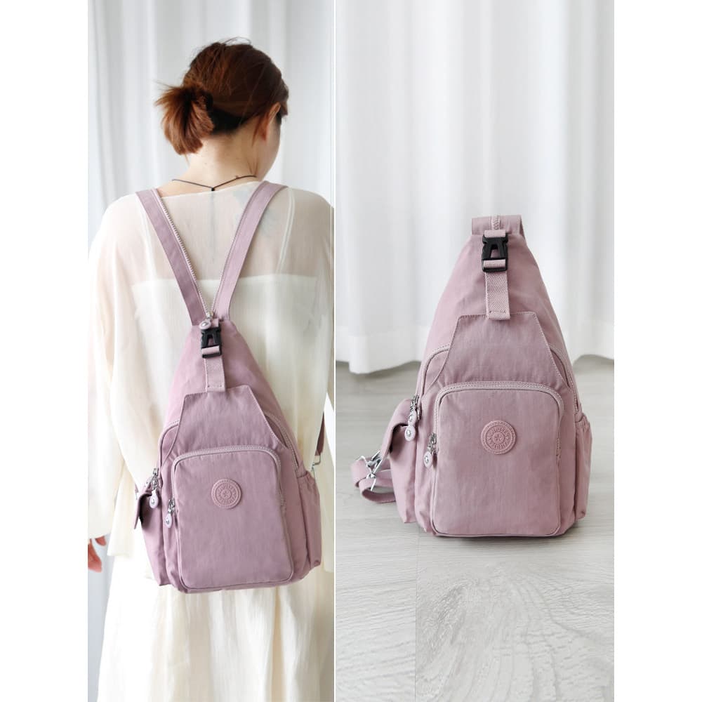 Kaipson mochila de peito de dupla utilização, bolsa Casual feminina, repelente de água, bolsa de pano de Nylon, masculin
