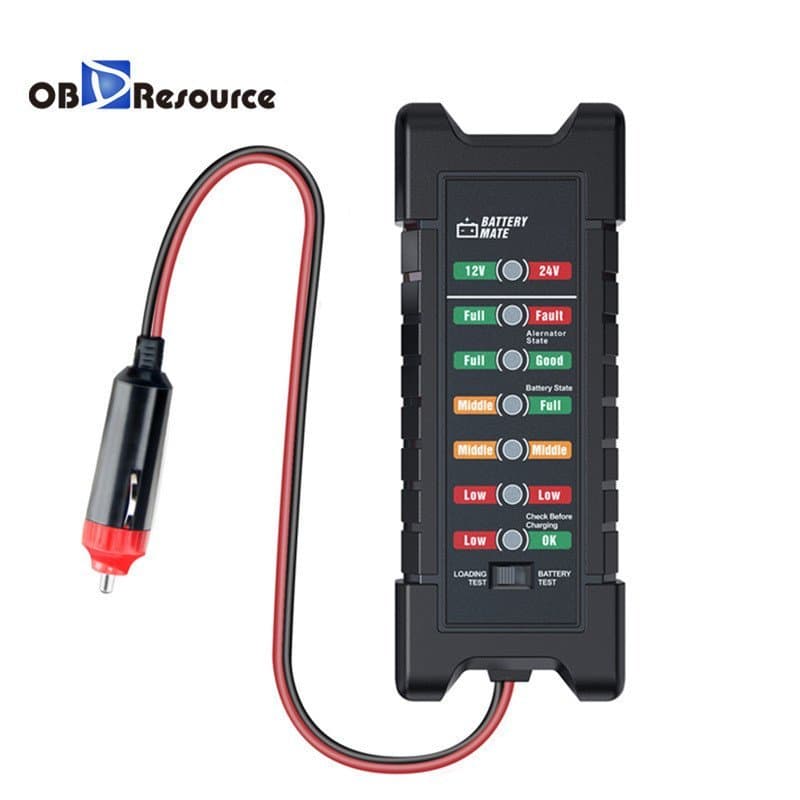 Testador de Saúde de Bateria Automotiva, Detector de Bateria 12/24V, Versão em Inglês, Dispositivo de Diagnóstico Inteli