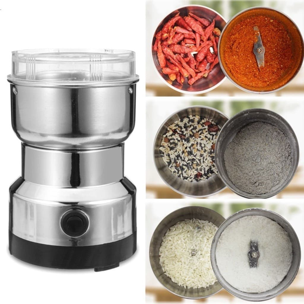 Moedor de Café Elétrico Profissional Inox 4 Lâminas Café Fresco na Hora Moagem Rápida Cafeteira Gourmet